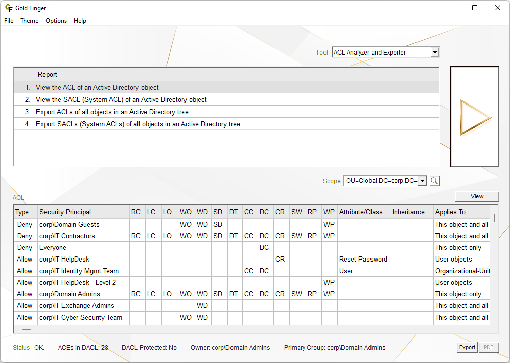 Active Directory ACL Analyzer and Exporter – Paramount Defenses